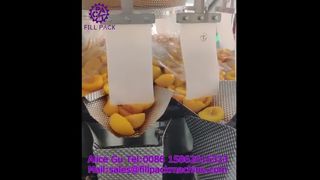 2249 O18 Автоматическая машина для взвешивания и фасовки желтых персиков в консервные банки