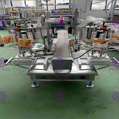 Двойник машины для прикрепления этикеток бутылки SUS304 40m/Min автоматический плоский встал на сторону