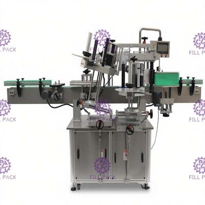 Двойник встал на сторону машина для прикрепления этикеток стикера для стеклянной точности пивной бутылки +/- 1мм