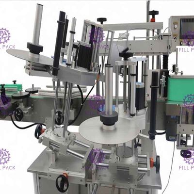 Двойник встал на сторону машина для прикрепления этикеток стикера для стеклянной точности пивной бутылки +/- 1мм