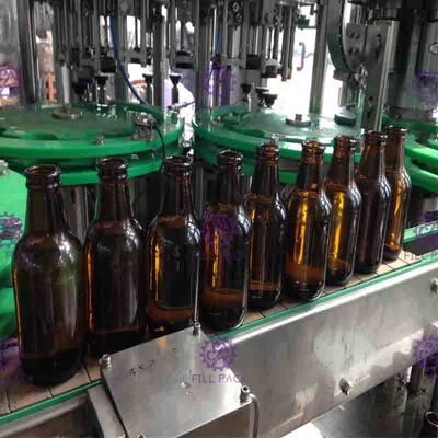 Автоматическим разлитая по бутылкам стеклом машина завалки пива, сбалансированный заполнитель Monoblock давления