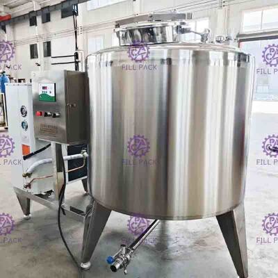 тип бака для хранения куртки системы SUS304 холодильника парного молока 6000L сразу охлаждая горизонтальный