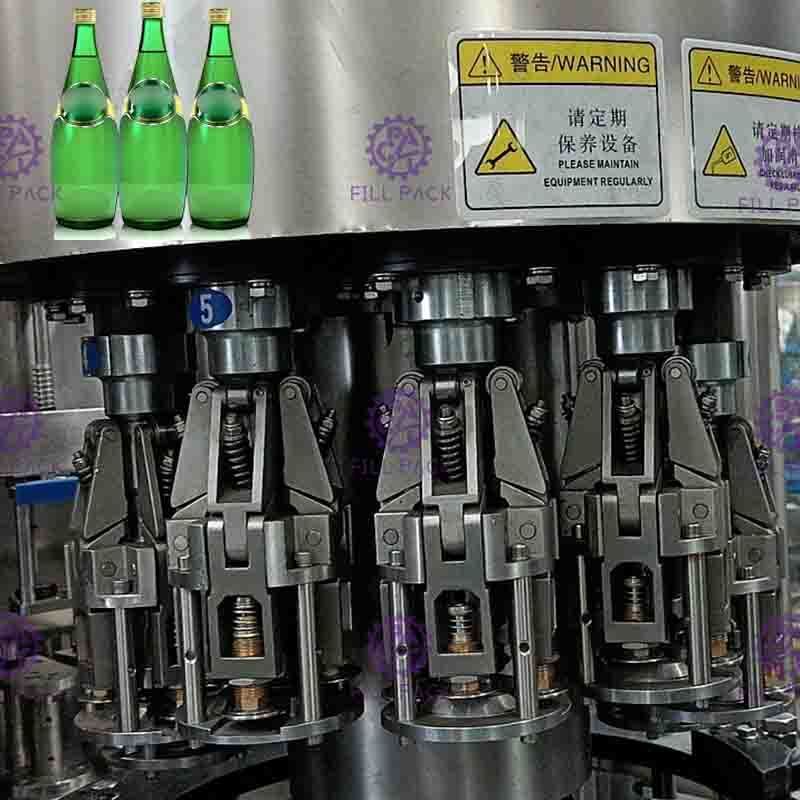 3 в 1 бутылке машины Carbonated напитка заполняя покрывая Monobloc стеклянной с алюминиевой крышкой