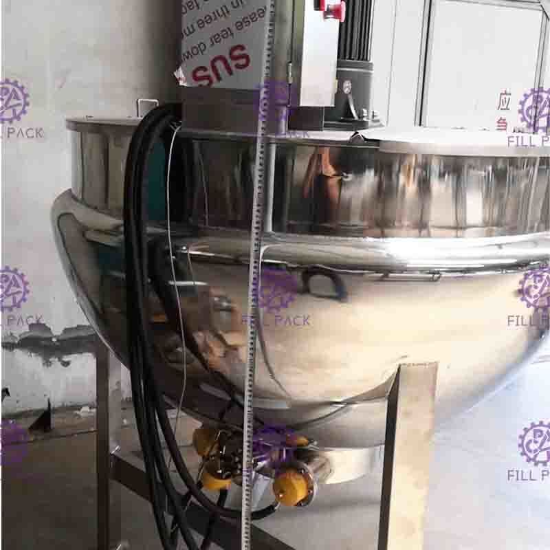SUS304 чайник двойника пара 3 слоев закрытый кожухом с агитатором 200L